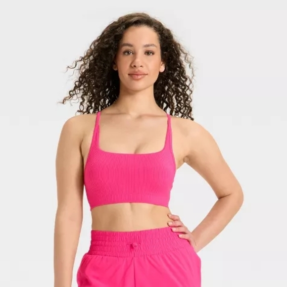 all in motion Other - Women's Seamless Ribbed Light Support Sports Bra - All In Motion